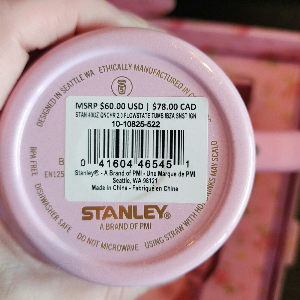 Stanley X LoveShackFancy Ibiza Sunset Quencher H2.0 Flowstate Tumbler 40 oz - Picture 10 of 10